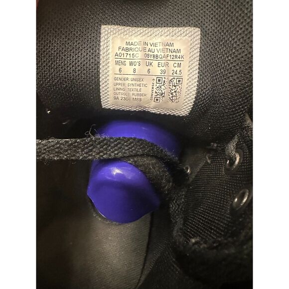 Black Leather Converse All Stars - Picture 8 of 8